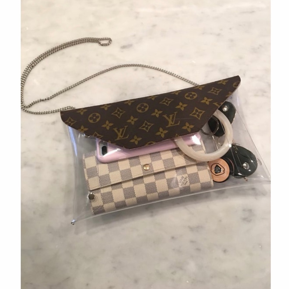 Repurposed Louis Vuitton Clear Crossbody Handbag